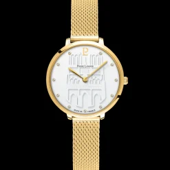 Montre Femme COEUR BATTANT Doré Cadran Blanc Bracelet Acier milanais Doré 12 MM