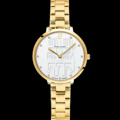 Montre Femme COEUR BATTANT Doré Cadran Blanc Bracelet Acier Doré 12 MM