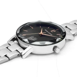 Montre Femme COEUR BATTANT Argenté Cadran Gris Bracelet Acier Argenté 14 MM