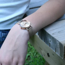 Montre Femme COEUR BATTANT Doré-rose Cadran Doré rose Bracelet Acier milanais Doré-rose 14 MM
