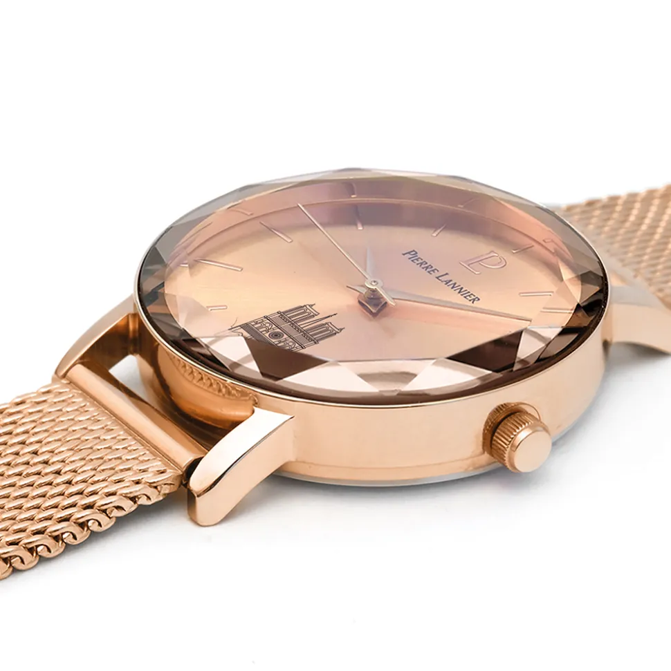 Montre Femme COEUR BATTANT Doré-rose Cadran Doré rose Bracelet Acier milanais Doré-rose 14 MM
