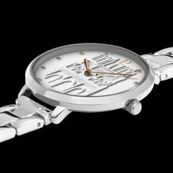 Montre Femme COEUR BATTANT Argenté Cadran Blanc Bracelet Acier Argenté 12 MM