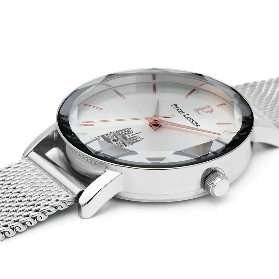 Montre Femme COEUR BATTANT Argenté Cadran Argenté Bracelet Acier milanais Argenté 14 MM