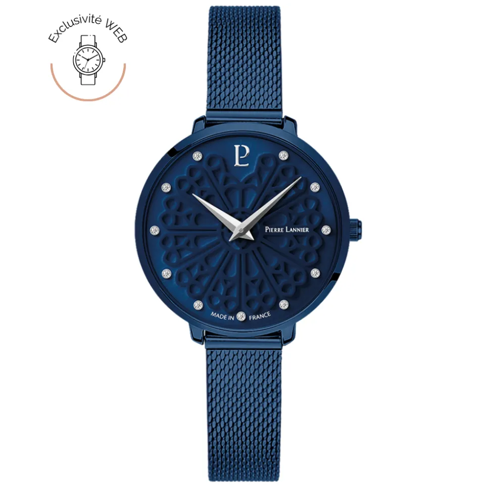 Montre Femme COUTURE Bleu Cadran Bleu Bracelet Acier milanais Bleu 12 MM
