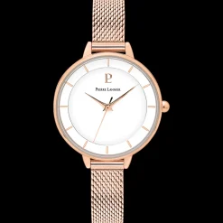 Montre Femme DELICE Cadran Blanc Bracelet Acier Doré-rose