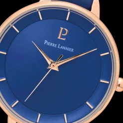 Montre Femme DELICE Cadran Bleu Bracelet Cuir Bleu