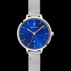 Montre Femme ECHO Cadran bleu Bracelet Acier milanais Argenté