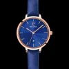 Montre Femme ECHO Cadran Bleu Bracelet Cuir Bleu