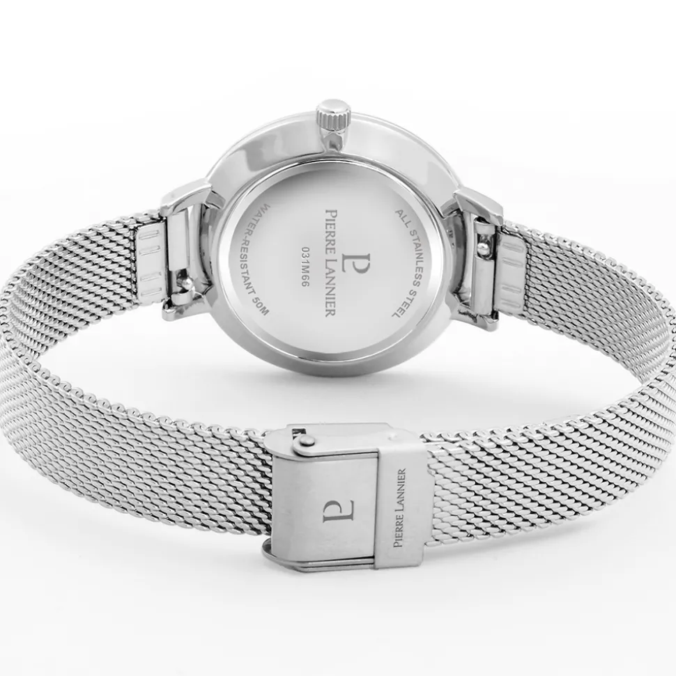 Montre Femme ECHO Cadran bleu Bracelet Acier milanais Argenté