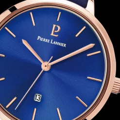 Montre Femme ECHO Cadran Bleu Bracelet Cuir Bleu