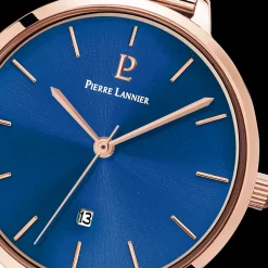 Montre Femme ECHO Cadran Bleu Bracelet Acier milanais Doré-rose