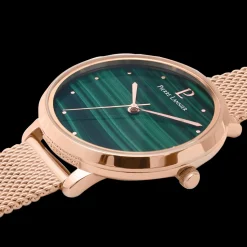 Montre Femme ELARA Cadran Vert Bracelet Acier milanais Doré-rose