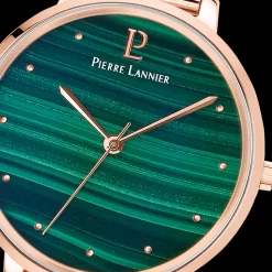 Montre Femme ELARA Cadran Vert Bracelet Acier milanais Doré-rose