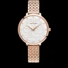 Montre Femme EOLIA Cadran Blanc Bracelet Acier Doré rose