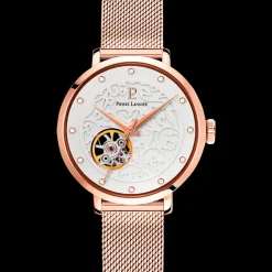 Montre Femme EOLIA Cadran Blanc Bracelet Acier milanais Doré rose
