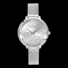 Montre Femme EOLIA Cadran Argenté Bracelet Acier Milanais Argenté