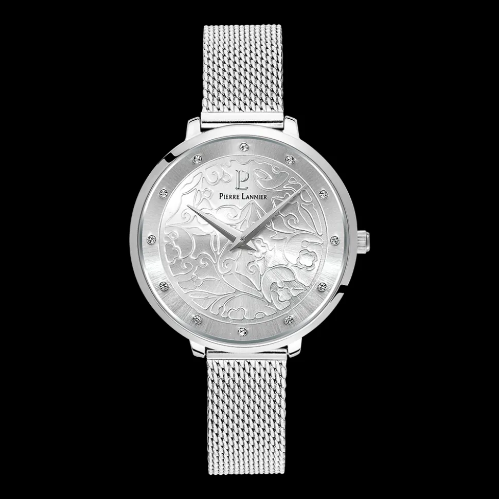 Montre Femme EOLIA Cadran Argenté Bracelet Acier Milanais Argenté