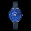 Montre Femme EOLIA Cadran Bleu Bracelet Acier Milanais Bleu