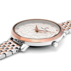 Montre Femme EOLIA Cadran Blanc Bracelet Acier Bicolore