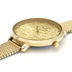 Montre Femme EOLIA Cadran Doré Bracelet Acier milanais Doré