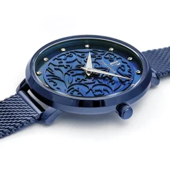 Montre Femme EOLIA Cadran Bleu Bracelet Acier Milanais Bleu