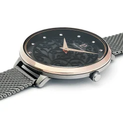 Montre Femme EOLIA Cadran Gris Bracelet Acier milanais Gris