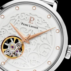 Montre Femme EOLIA Cadran Blanc Bracelet Acier Milanais Argenté