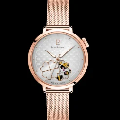Montre Femme ESPERANCE Doré-rose Cadran Argenté Bracelet Acier milanais Doré-rose 14 MM