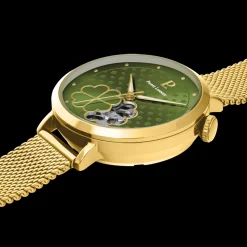 Montre Femme ESPERANCE Doré Cadran Vert Bracelet Acier milanais Doré 14 MM