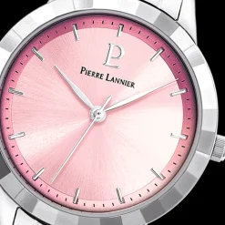 Montre Femme GALIERA Cadran Rose Bracelet Acier Argenté