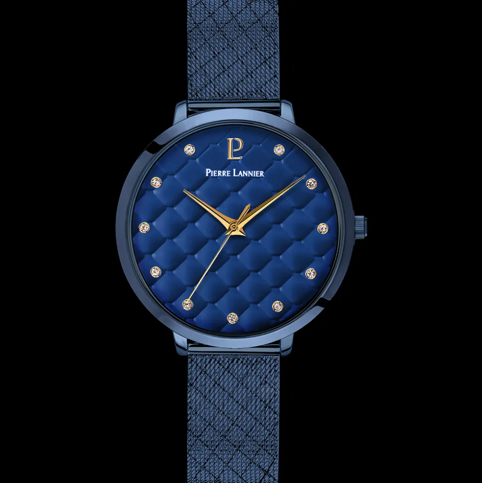 Montre Femme GRACE Cadran Bleu Bracelet Acier milanais Bleu