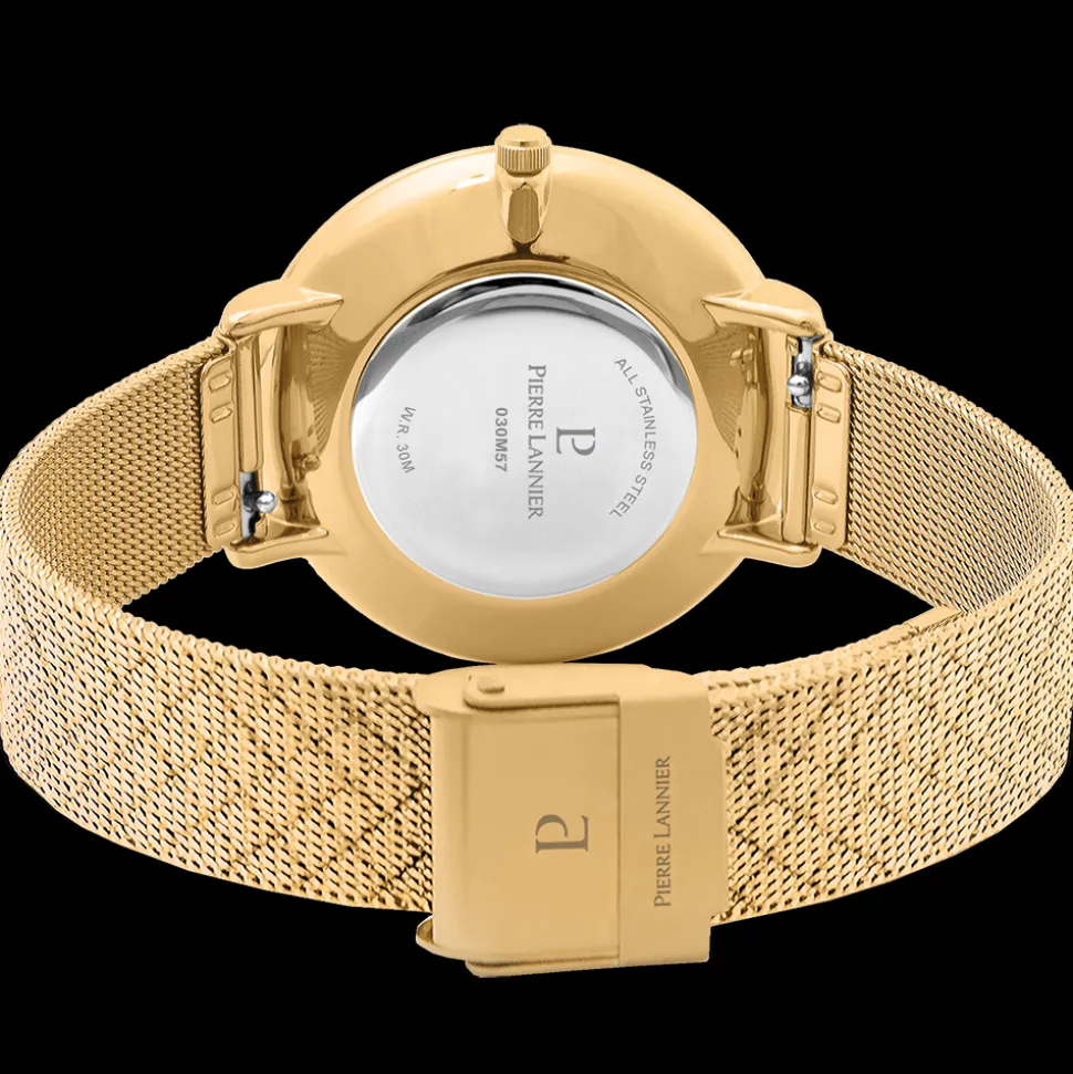Montre Femme GRACE Doré Cadran Vert Bracelet Acier milanais Doré 14 MM