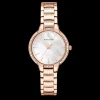 Montre Femme JOY Cadran Blanc Bracelet Acier Doré rose