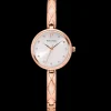Montre Femme LEIA Cadran Argenté Bracelet Acier Doré-rose