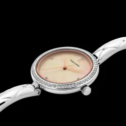 Montre Femme LEIA Cadran Blanc Bracelet Acier Argenté