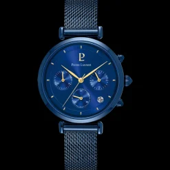 Montre Femme LUTECIA Cadran Bleu Bracelet Acier milanais Bleu