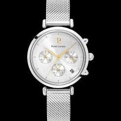 Montre Femme LUTECIA Cadran Argenté Bracelet Acier milanais Argenté