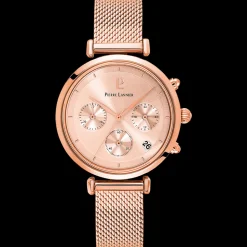 Montre Femme LUTECIA Cadran Doré rose Bracelet Acier milanais Doré-rose