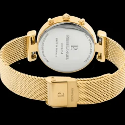 Montre Femme LUTECIA Cadran Doré Bracelet Acier milanais Doré