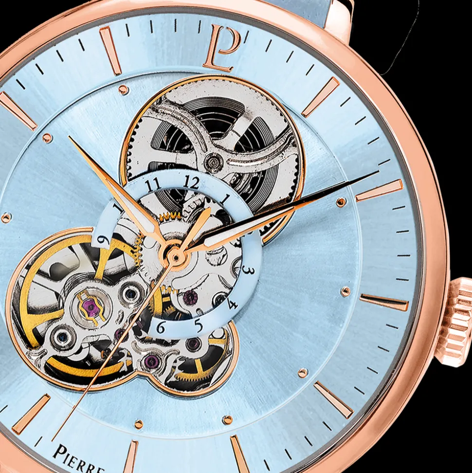 Montre Femme MELODIE Cadran Bleu Bracelet Cuir Bleu
