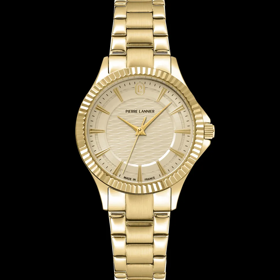 Montre Femme METROPOLITAIN Doré Cadran Argenté Bracelet Acier Doré 16 MM