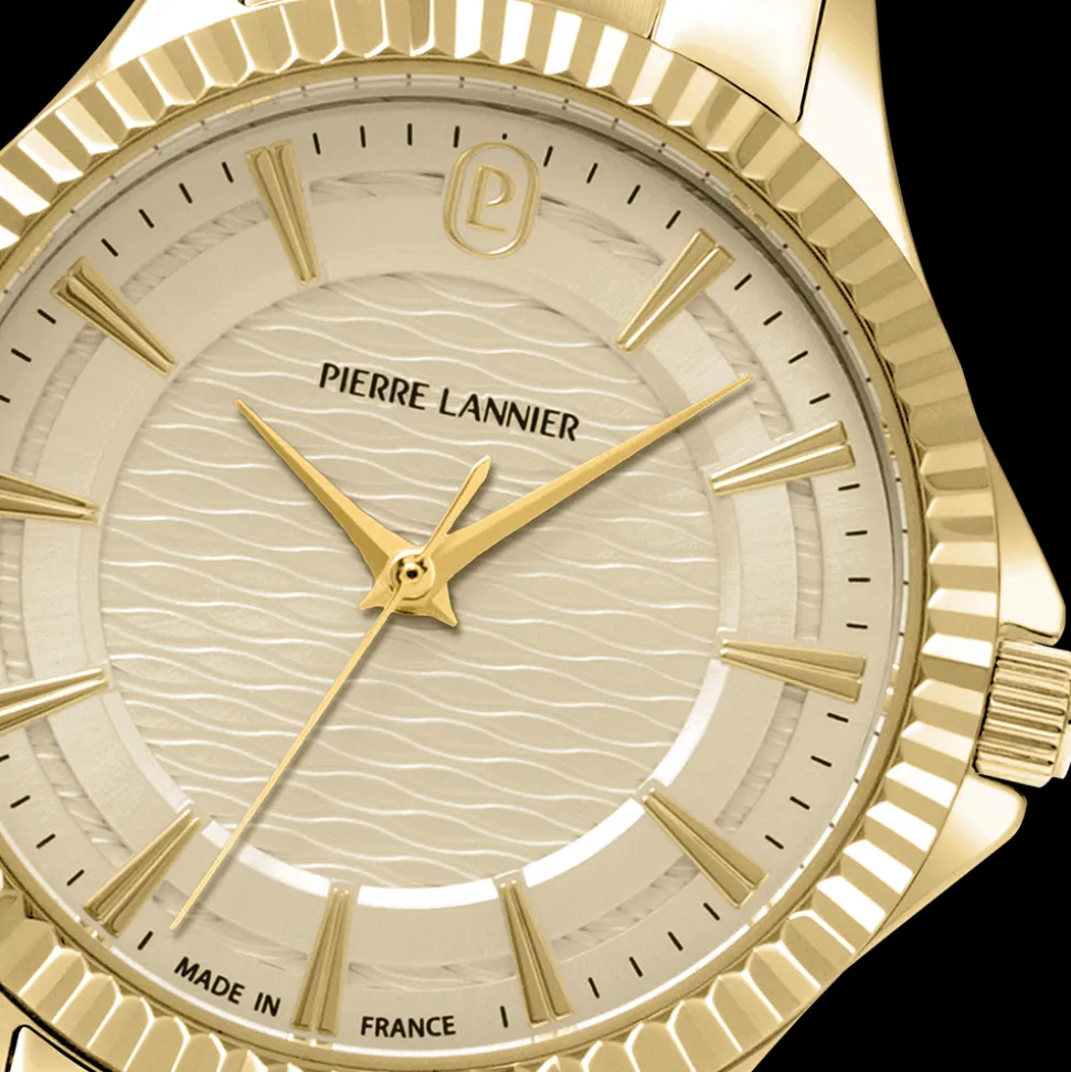 Montre Femme METROPOLITAIN Doré Cadran Argenté Bracelet Acier Doré 16 MM