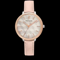 Montre Femme MIRAGE Cadran Blanc Bracelet Cuir Rose