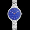 Montre Femme MIRAGE Cadran Bleu Bracelet Acier Argenté