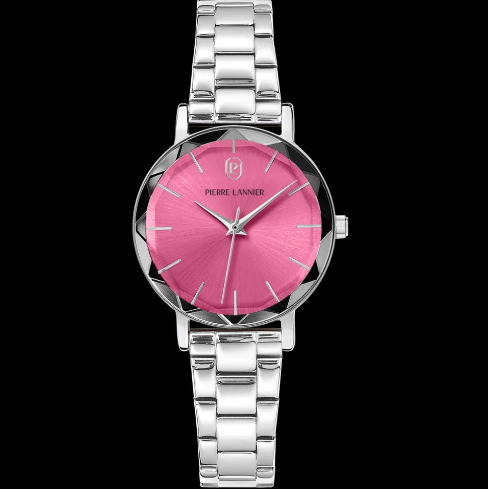 Montre Femme MULTIPLES Argenté Cadran Rose Bracelet Acier Argenté 14 MM