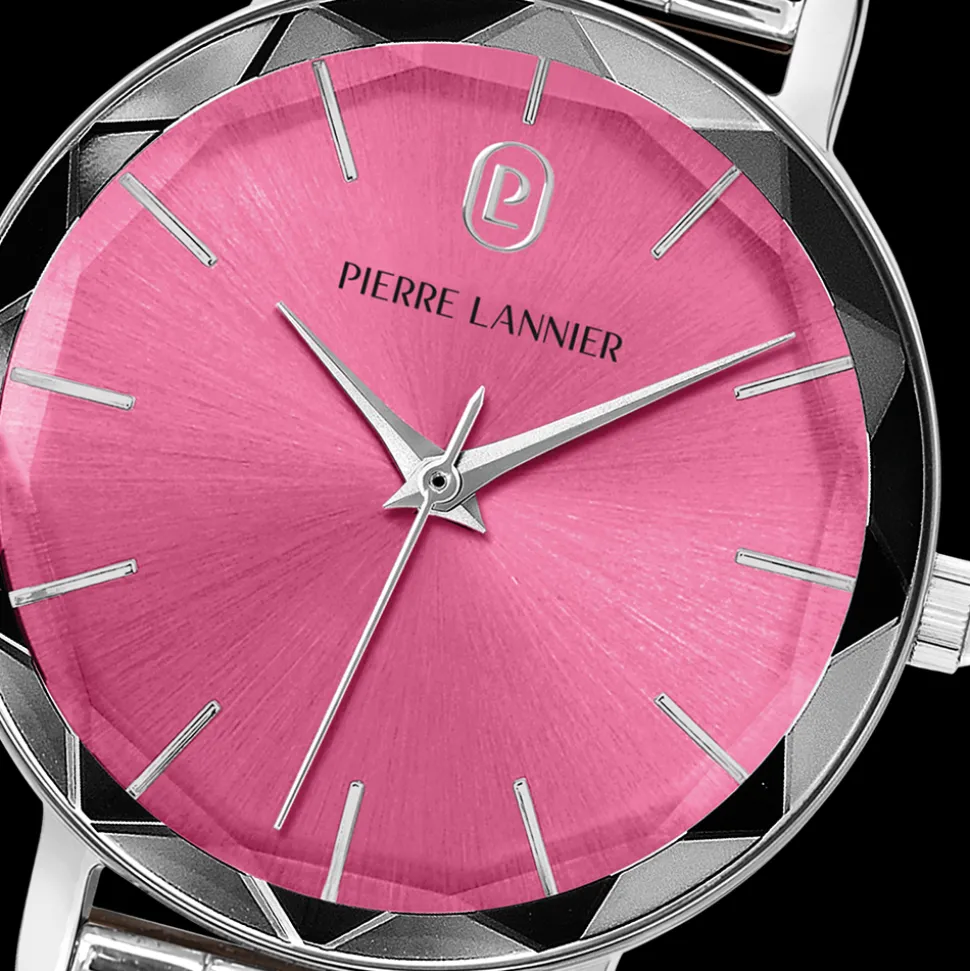 Montre Femme MULTIPLES Argenté Cadran Rose Bracelet Acier Argenté 14 MM