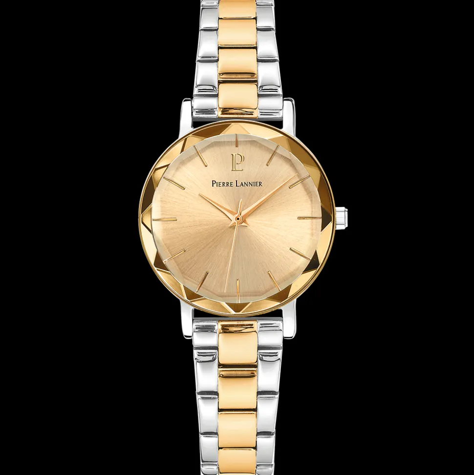Montre Femme MULTIPLES Cadran Doré Bracelet Acier Bicolore