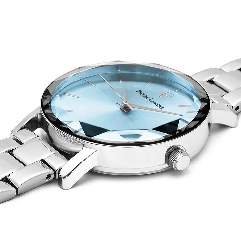 Montre Femme MULTIPLES Cadran Bleu Bracelet Acier Argenté
