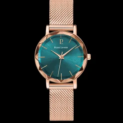 Montre Femme MULTIPLES Doré-rose Cadran Vert Bracelet Acier milanais Doré-rose 14 MM
