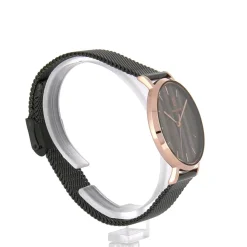 Montre Femme NATURE Cadran Noir Bracelet Acier milanais Noir